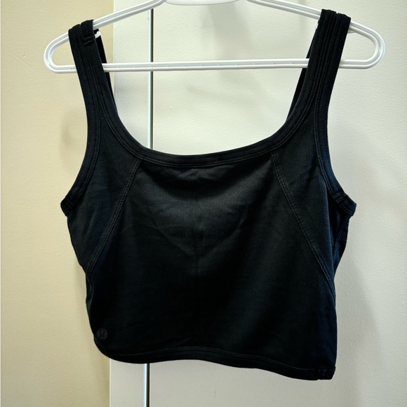 Classic Lululemon Black Ribbed Tank Top - Picture 2 of 2